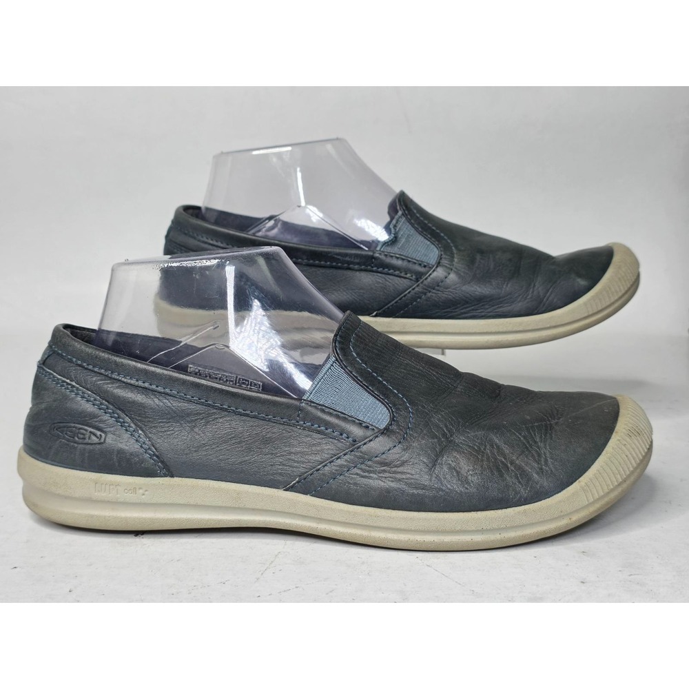 Keen Lorelai Women's Shoes Size 8.5 EU 39 Navy Leather Slip-on Hiking Moccasins
